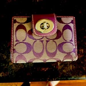 Purple Coach Wallet